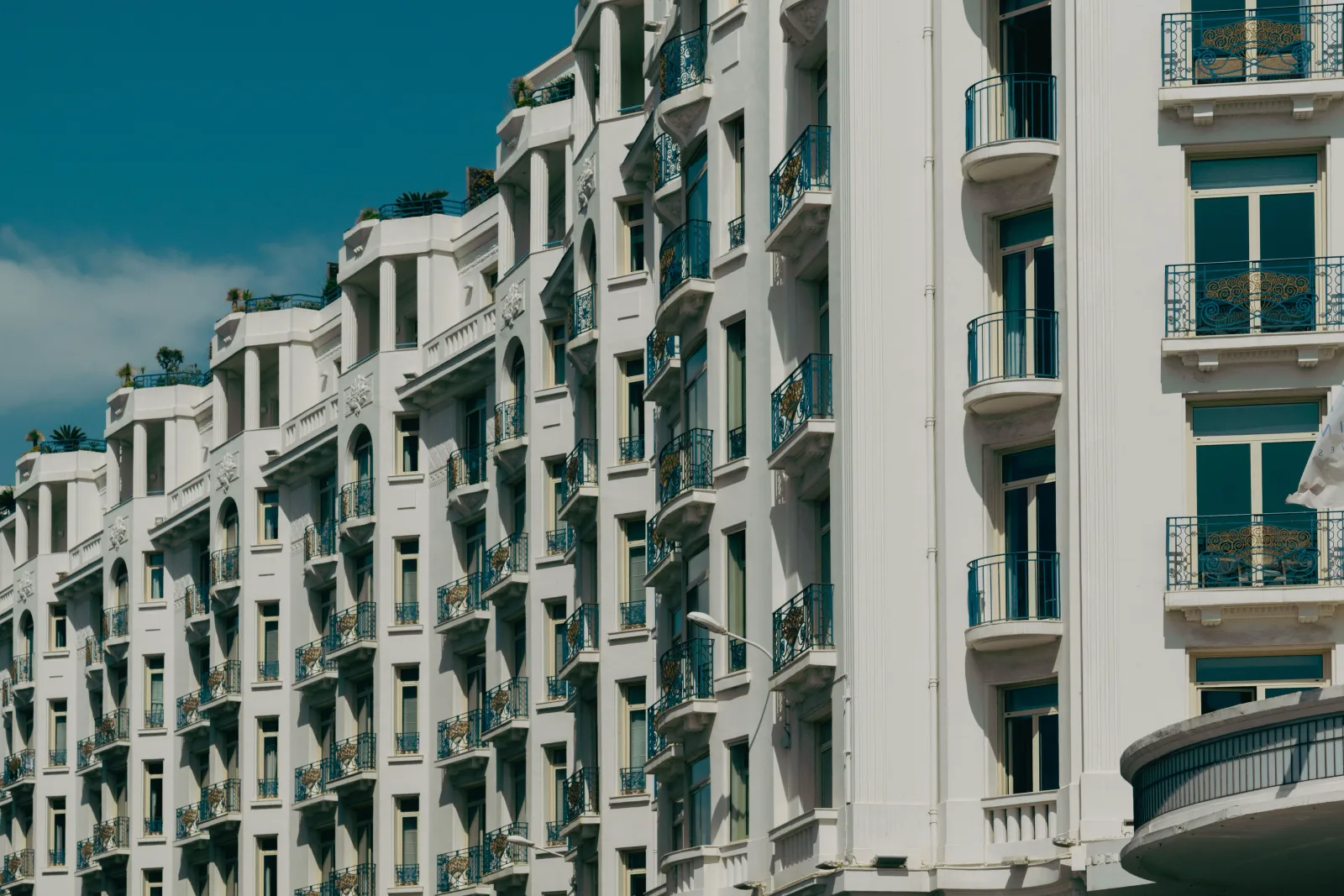 Modern office and residential buildings seen from the quay