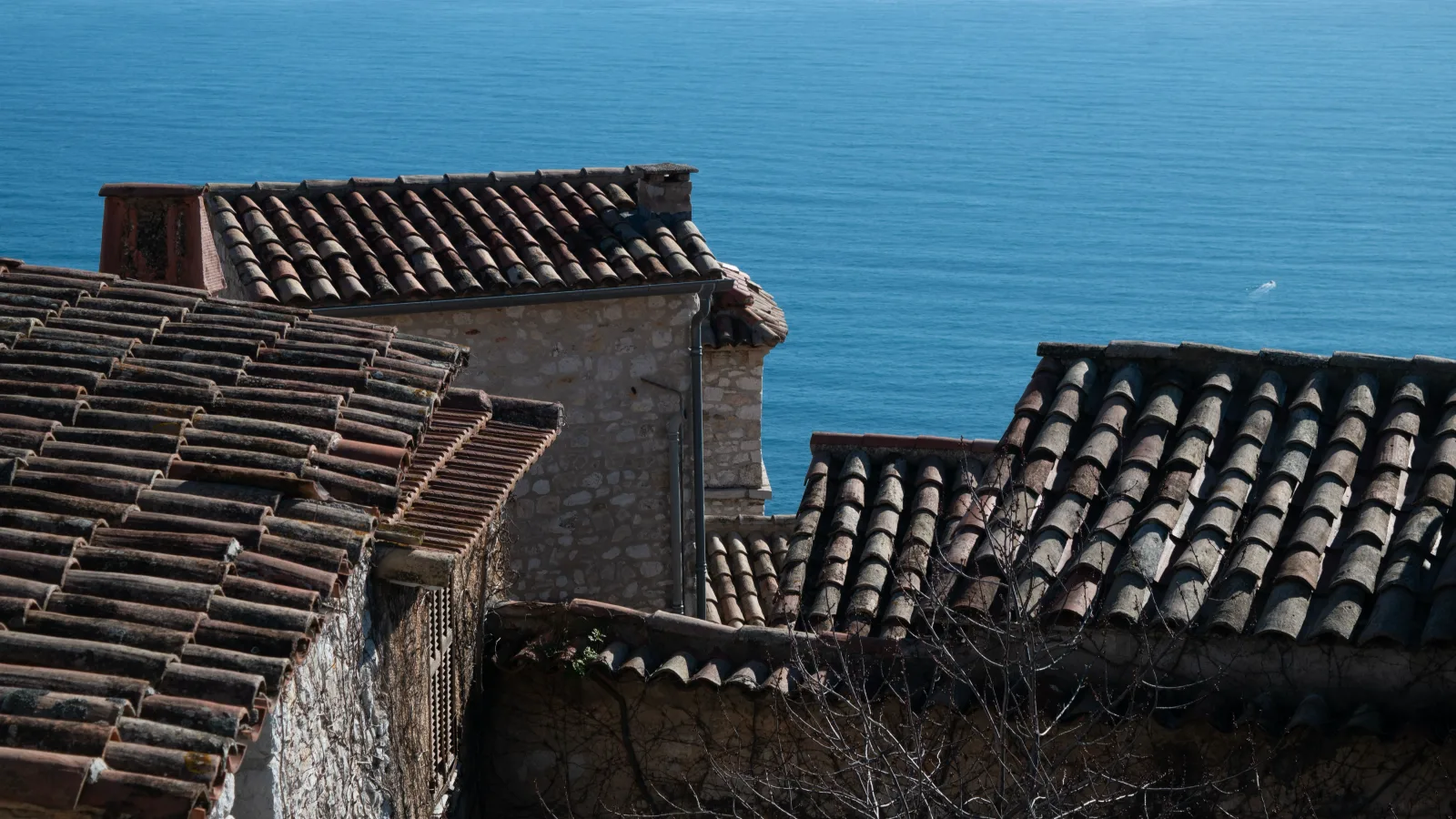 Office and residential blocks of the Fontvieille district of Monaco photographed in daylight.