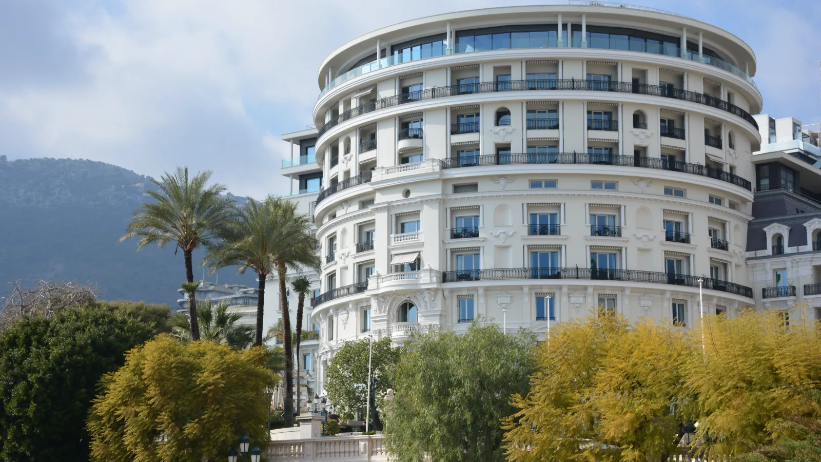 Modern office and residential blocks seen from the harbour
